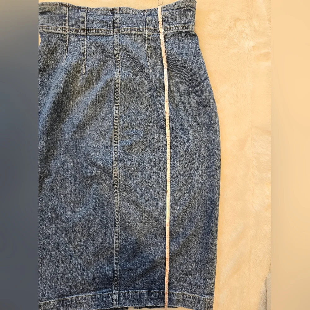 Rebecca Taylor La Vie High Waist Denim Pencil Skirt Size 29 - Picture 11 of 11